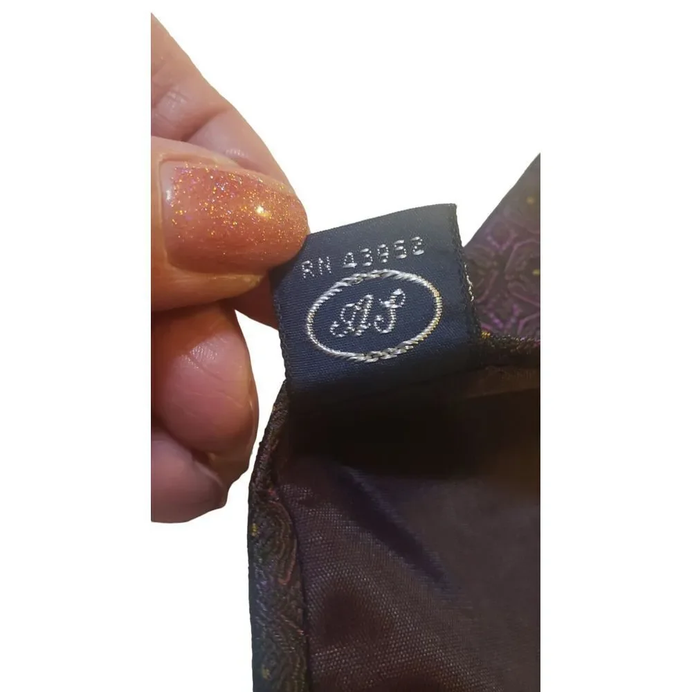 Allen Lolly Nottingham England‎ Made In USA 100% Woven Silk Mens Neck Tie